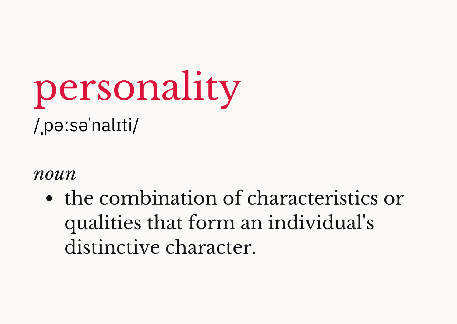 Personality - Some1